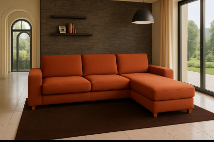 Voorbeeld met longchair rechts